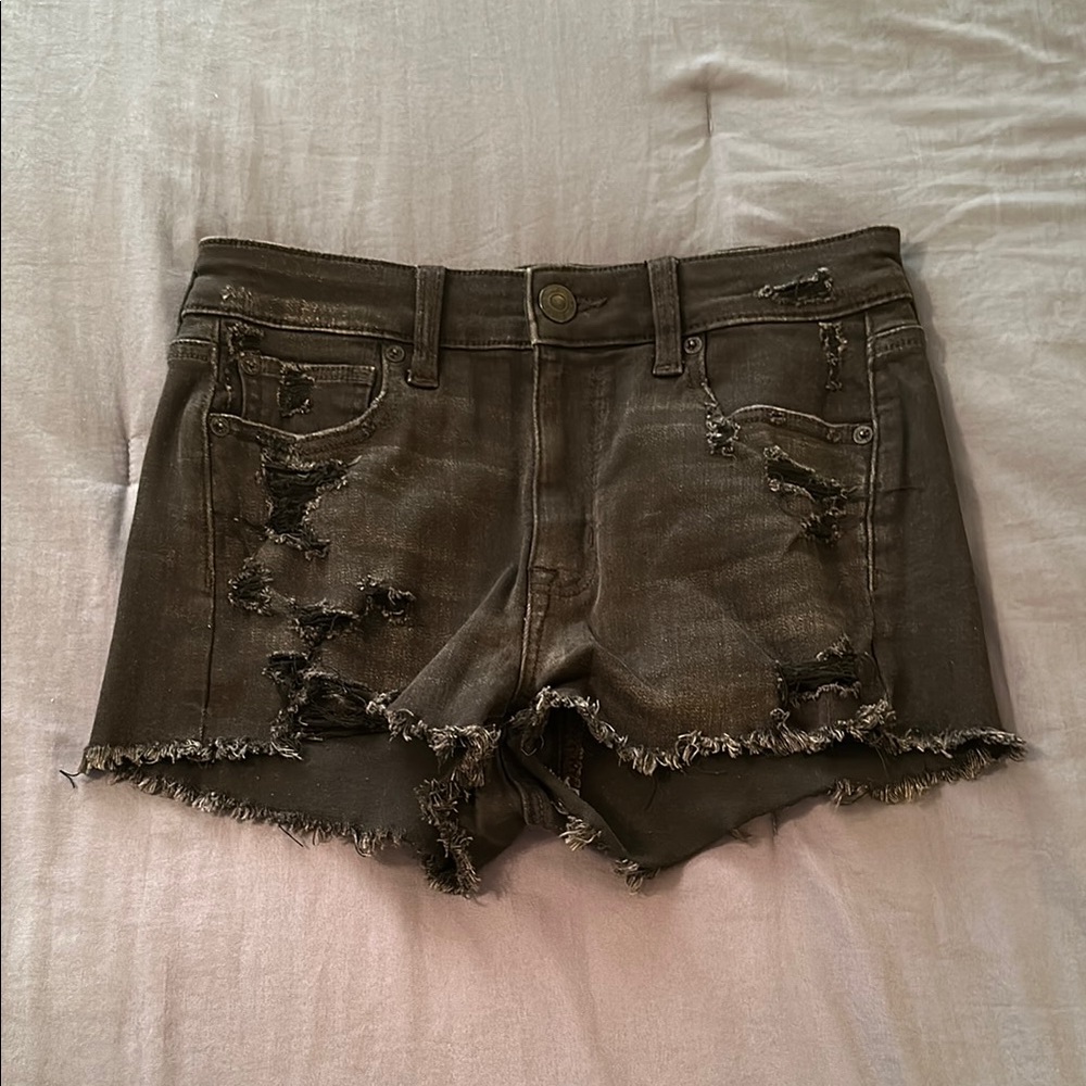 American Eagle Distressed Black Women's Shorts